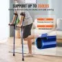VEVOR Forearm Crutches for Adults, 11-Level Height Adjustable Walking Crutches with 4-Level Upper Cuff, Lightweight Aluminum Medical Support Crutches for Leg Injury Surgery Disabled, 1 Pair (350LBS)