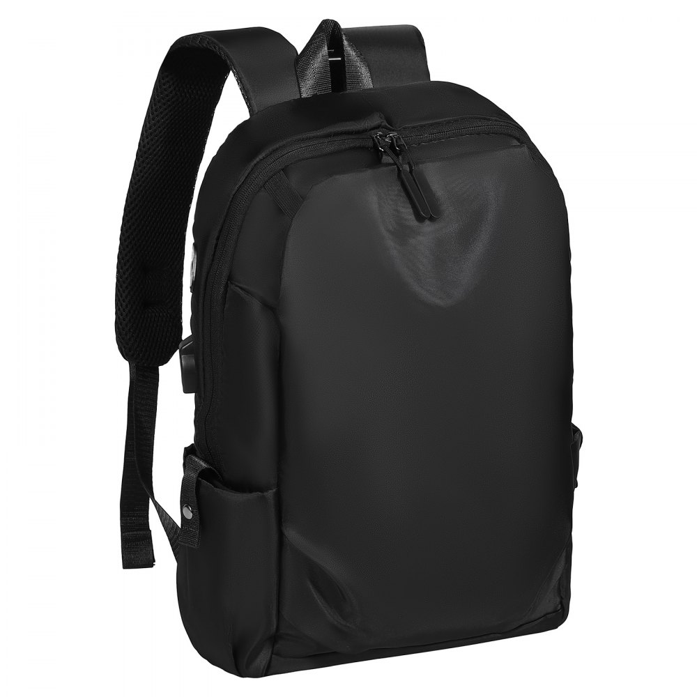 VEVOR Lightweight Backpack, 26 L Travel Hiking Backpack, Water-Resistant Backpacks with USB Charging Port and Anti-Theft Pocket, Fits 15.6 in Laptop, for Men & Women Travel Camping Riding (Black)