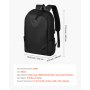 VEVOR Lightweight Backpack, 26 L Travel Hiking Backpack, Water-Resistant Backpacks with USB Charging Port and Anti-Theft Pocket, Fits 15.6 in Laptop, for Men & Women Travel Camping Riding (Black)