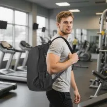 Lightweight Backpack 26 L Hiking Backpack Fits 15.6 in Laptop (Black)
