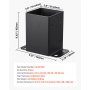 VEVOR 4x4 Post Base 10 Pcs, Inner Size 3.6x3.6 inch / 91.44x91.44 mm Post Brackets, Heavy Duty Carbon Steel Decking Posts, Wood Posts Brackets for Pavilion Deck Railing Support Deck Base Plate, Black
