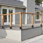 VEVOR 4x4 Post Base 10 Pcs, Inner Size 3.6x3.6 inch / 91.44x91.44 mm Post Brackets, Heavy Duty Carbon Steel Decking Posts, Wood Posts Brackets for Pavilion Deck Railing Support Deck Base Plate, Black