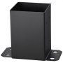 VEVOR 4x4 Post Base 2 Pcs, Inner Size 3.6"x3.6" Post Base Brackets, Heavy Duty Powder-Coated Post Anchor Matte Black Wood Post Brackets for Pavilion Deck Railing Support Deck Base Plate