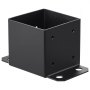 black VEVOR post base brackets with square design and pre-drilled holes for secure mounting.
