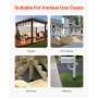 VEVOR 4 Pcs 4x4 Post Base Bracket Wood Fence Post Anchor Inner Size 3.6x3.6 in