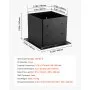 VEVOR 4x4 Post Base 4 Pcs, Inner Size 3.6x3.6 inch / 92x92 mm Post Brackets, Heavy Duty Carbon Steel Decking Posts, Wood Posts Brackets for Pavilion Deck Railing Support Deck Base Plate, Black