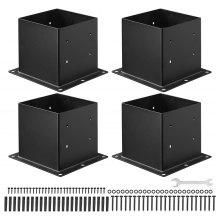 4 Pack 4x4 Post Base Brackets Wood Fence Post Anchor Inner Size 3.6x3.6 inch