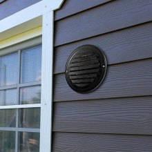 6 Inch Round Wall Vent Cover Stainless Steel AC Vent 2 Pack Black