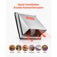 4 Inch External Extractor Wall Vent Cover Stainless Steel 1 Pack Silver