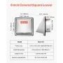 6 Inch External Extractor Wall Vent Cover Stainless Steel 1 Pack Silver