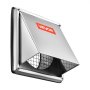 VEVOR 6 inch External Extractor Wall Vent Cover, Square AC Vent Gable Cover, Premium Stainless Steel & with Built-in a Protection Screen, for House,Bathroom,Garage,Kitchen,Basement (1 Pack, Silver)