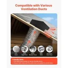 6 Inch Hooded Wall Vent Cover SPCC Steel Roof Exhaust 1 Pack Black