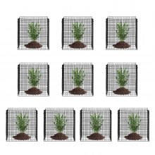 VEVOR Pacote com 10 protetores de plantas para animais, gaiola de plantas de 12'' x 12'' para vegetais