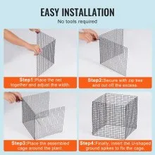 VEVOR 10 Pack Plant Protector from Animals 12'' x 12'' Plant Cage for Vegetables