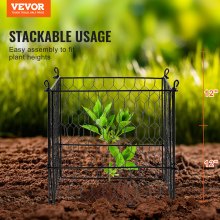 VEVOR 5 Pack Plant Protector from Animals 13.4'' x 13.4'' Metal Plant Cage