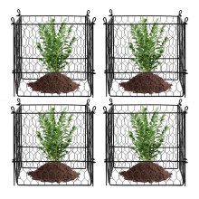 VEVOR 5 Pack Plant Protector from Animals 13.4'' x 13.4'' Metal Plant Cage