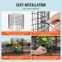 VEVOR 6 Pack Plant Protector from Animals, 12.6'' Dia. x 14'' H Chicken Wire Plant Protector, Plant Cages for Outdoor Plants, Flowers & Vegetables, Keeps Bunny Chicken Squirrels Out, 18pcs Metal Mesh