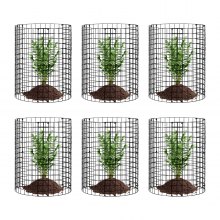 VEVOR 6 Pack Plant Protector from Animals 12.6'' Dia. x 14'' H Metal Plant Cage