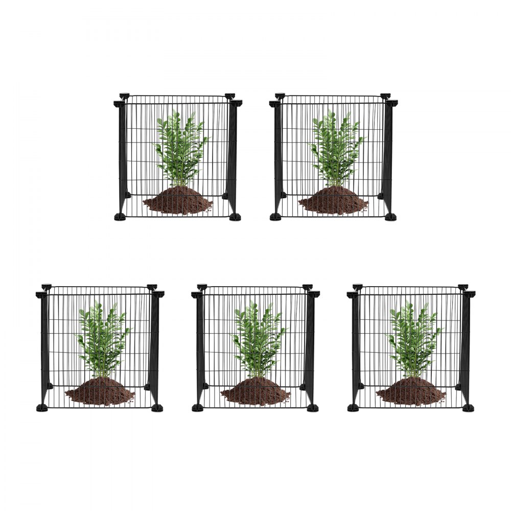VEVOR 5 Pack Plant Protector from Animals, 15.35'' x 15.35'' Chicken Wire Plant Protector, Plant Cages for Outdoor Plants, Flowers & Vegetables, Keeps Bunny Chicken Squirrels Out, 20pcs Metal Mesh