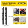 VEVOR Tire Changing Tool, 16 Inch Tire Iron Set, 2pcs Motorcycle Tire Irons, 40CR Steel Tire Bead Breaker, Black Tire Changing Spoons, Rust Proof Motorcycle Tire Spoons, Tire Levers For Bile Tires