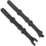 VEVOR tire iron set, black, ergonomic handles, durable steel construction.