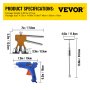 VEVOR Paintless Dent Repair Tools Hail Damage Remover 53 Pcs Body Dent Removal