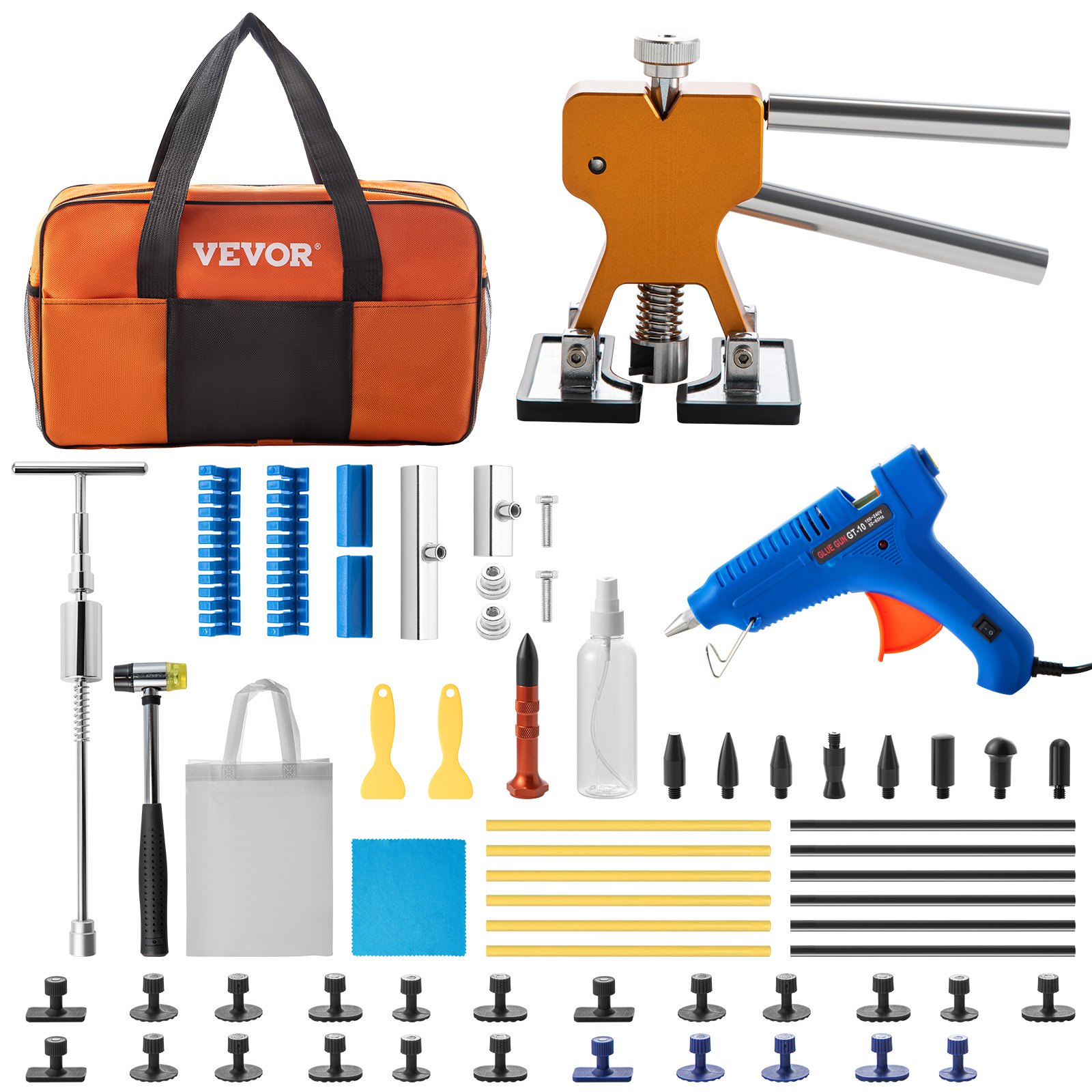 VEVOR Paintless Dent Repair Tools Hail Damage Remover 53 Pcs Body Dent Removal