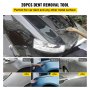 VEVOR dent removal kit used on car hood, showing before and after dent repair results.