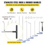 VEVOR dent removal kit with stainless steel rods and rubber handles for rust resistance.