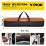 VEVOR dent removal kit with carrying case and product dimensions in bright yellow specs.
