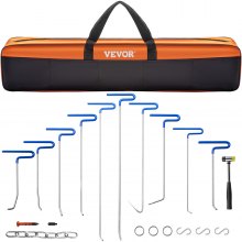VEVOR Rods Dent Removal Kit, 20 Pcs Paintless Dent Repair Rods, Stainless Steel Dent Rods, Whale Tail Dent Repair Tools, Professional Hail Dent Removal Tool For Minor Dents, Door Dings And Hail Damage