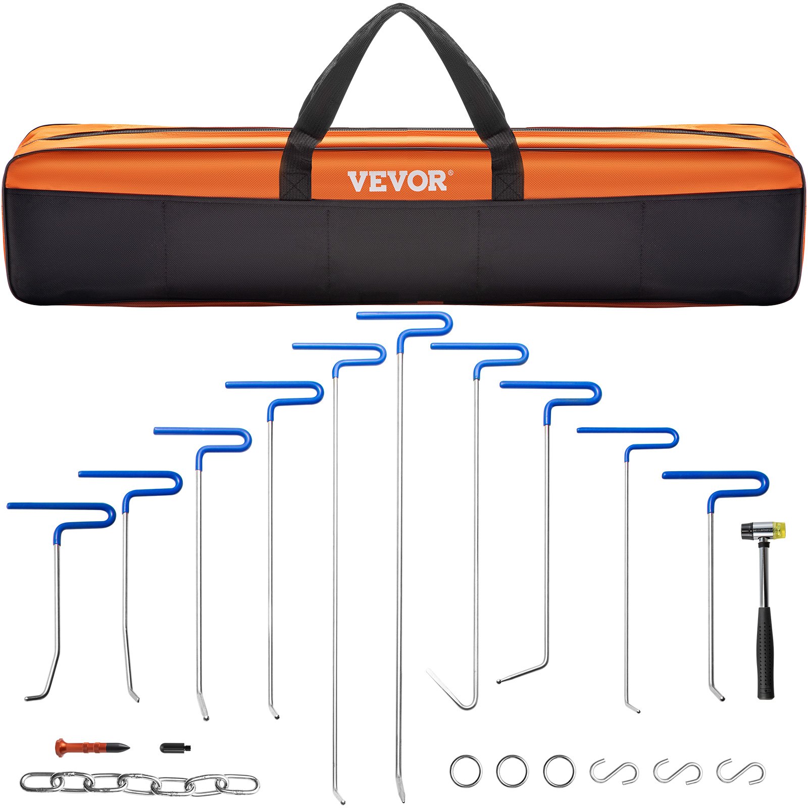 VEVOR Rods Dent Puller Stainless Steel Paintless Repair Kits Hail Removal 20PCS