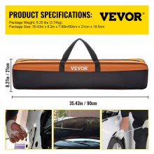 VEVOR Rods Dent Removal Kit, 21 Pcs Paintless Dent Repair Rods, Stainless Steel Dent Rods, Whale Tail Dent Repair Tools, Professional Hail Dent Removal Tool For Minor Dents, Door Dings And Hail Damage