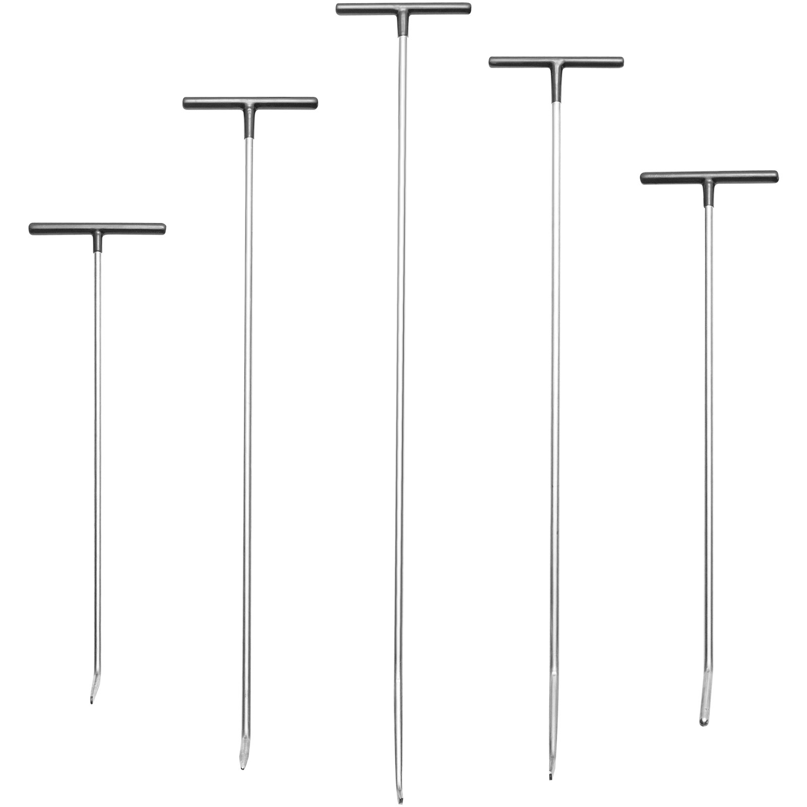 VEVOR dent removal kit with five stainless steel rods and ergonomic handles.