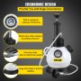 VEVOR 2L Brake Fluid Pressure Bleeder, Brake Fluid Replacement Tool Set, Corrosion-resistant Brake Oil Replacement Kit with Pressure Gauge and Relief Valve