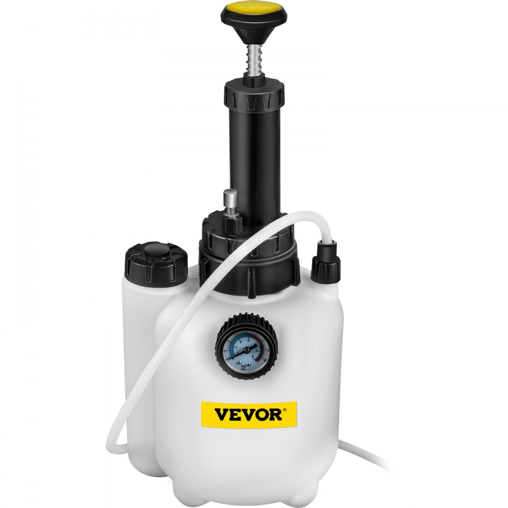 VEVOR Brake Fluid Bleeder Brake Fluid Replacement Tool 3L Large Capacity, Corrosion-Resistant Brake Oil Replacement Kit for Most Cars, with Pressure Gauge, Releasing Valve, and 1L Waste Oil Bottle