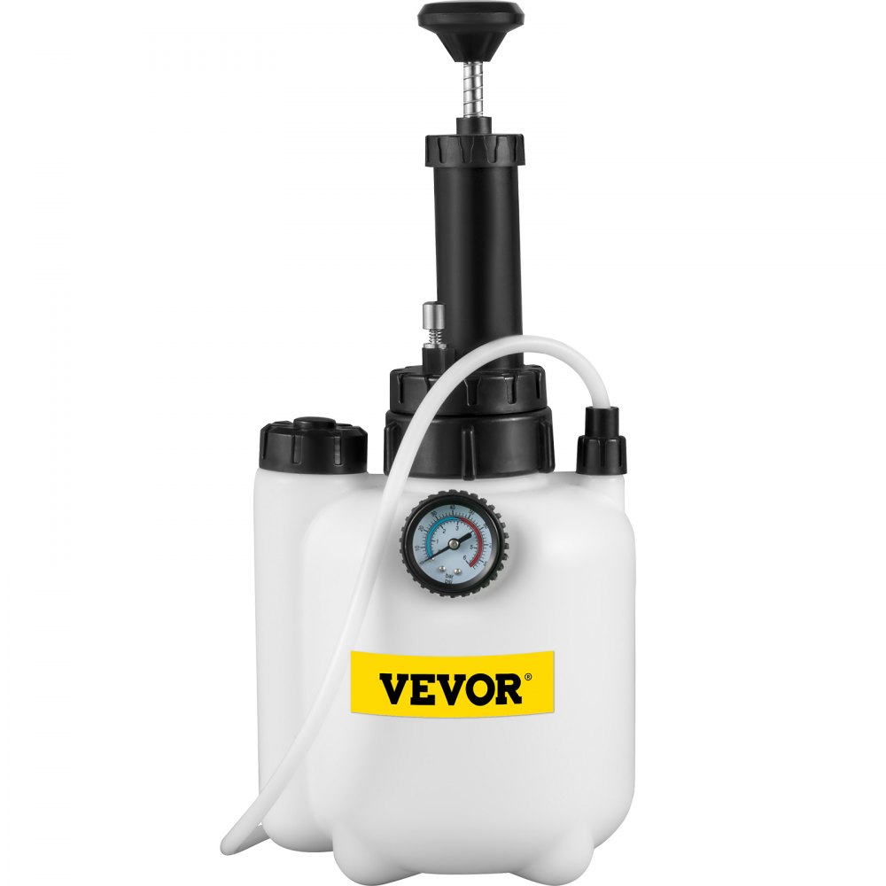 VEVOR Brake Fluid Bleeder Brake Fluid Replacement Tool 3L Large Capacity, Corrosion-resistant Brake Oil Replacement Kit for Most Cars, with Pressure Gauge, Releasing Valve, and 1L Waste Oil Bottle
