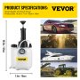 VEVOR Brake Fluid Bleeder Brake Fluid Replacement Tool 3L Large Capacity, Corrosion-Resistant Brake Oil Replacement Kit for Most Cars, with Pressure Gauge, Releasing Valve, and 1L Waste Oil Bottle