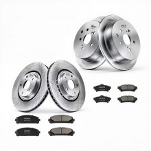 VEVOR Front & Rear Brake Kit Ceramic Brake Pads & Hollow Brake Rotors Kit, Compatible with 2010-2015 Lexus RX350, 2010-2015 Lexus RX450H, 2015-2019 Toyota Highlander, 2011-2020 Toyota Sienna