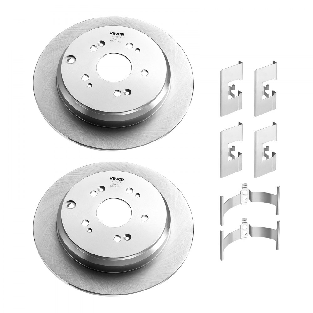 VEVOR Front & Rear Brake Kit Compatible with 2012-2016 Honda CR-V (AWD Models), Ceramic Brake Replacement Kits, 12 inch Hollow Structure Front Rotors, 12 inch Solid Structure Rear Rotors, R-31455