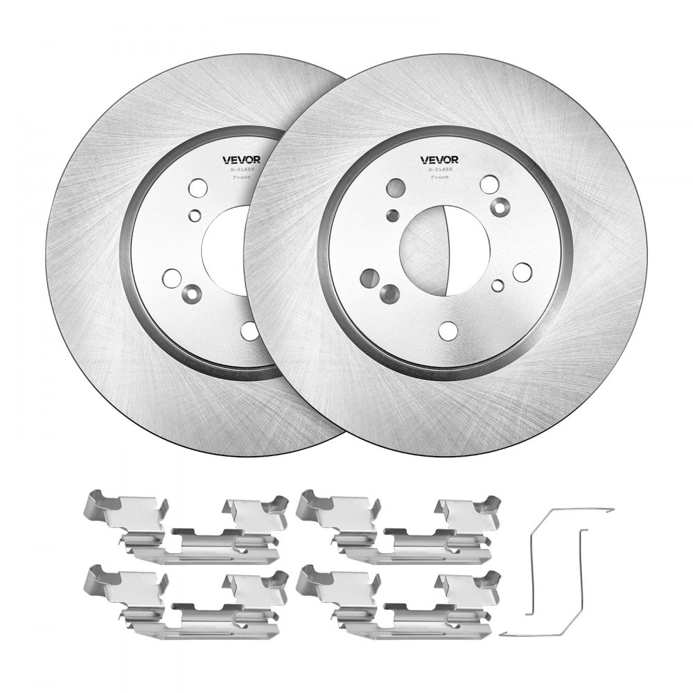 VEVOR Front & Rear Brake Kit Compatible with 2012-2016 Honda CR-V (AWD Models), Ceramic Brake Replacement Kits, 12 inch Hollow Structure Front Rotors, 12 inch Solid Structure Rear Rotors, R-31455