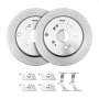 VEVOR Front & Rear Brake Kit Compatible with 2012-2016 Honda CR-V (AWD Models), Ceramic Brake Replacement Kits, 12 inch Hollow Structure Front Rotors, 12 inch Solid Structure Rear Rotors, R-31455