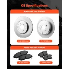 Front and Rear Brake Kit Compatible with 2012-2016 Honda CR-V (AWD Models)