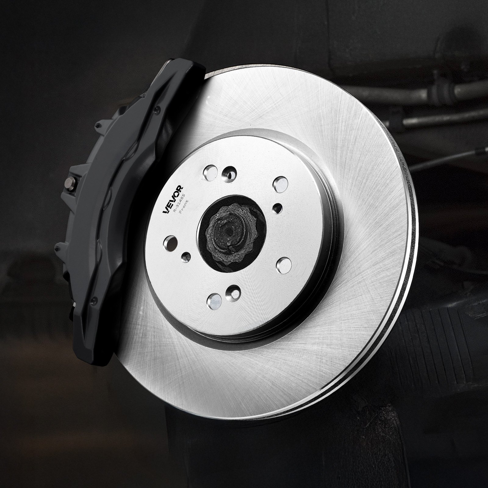 VEVOR Front & Rear Brake Kit Compatible with 2012-2016 Honda CR-V (AWD Models), Ceramic Brake Replacement Kits, 12 inch Hollow Structure Front Rotors, 12 inch Solid Structure Rear Rotors, R-31455