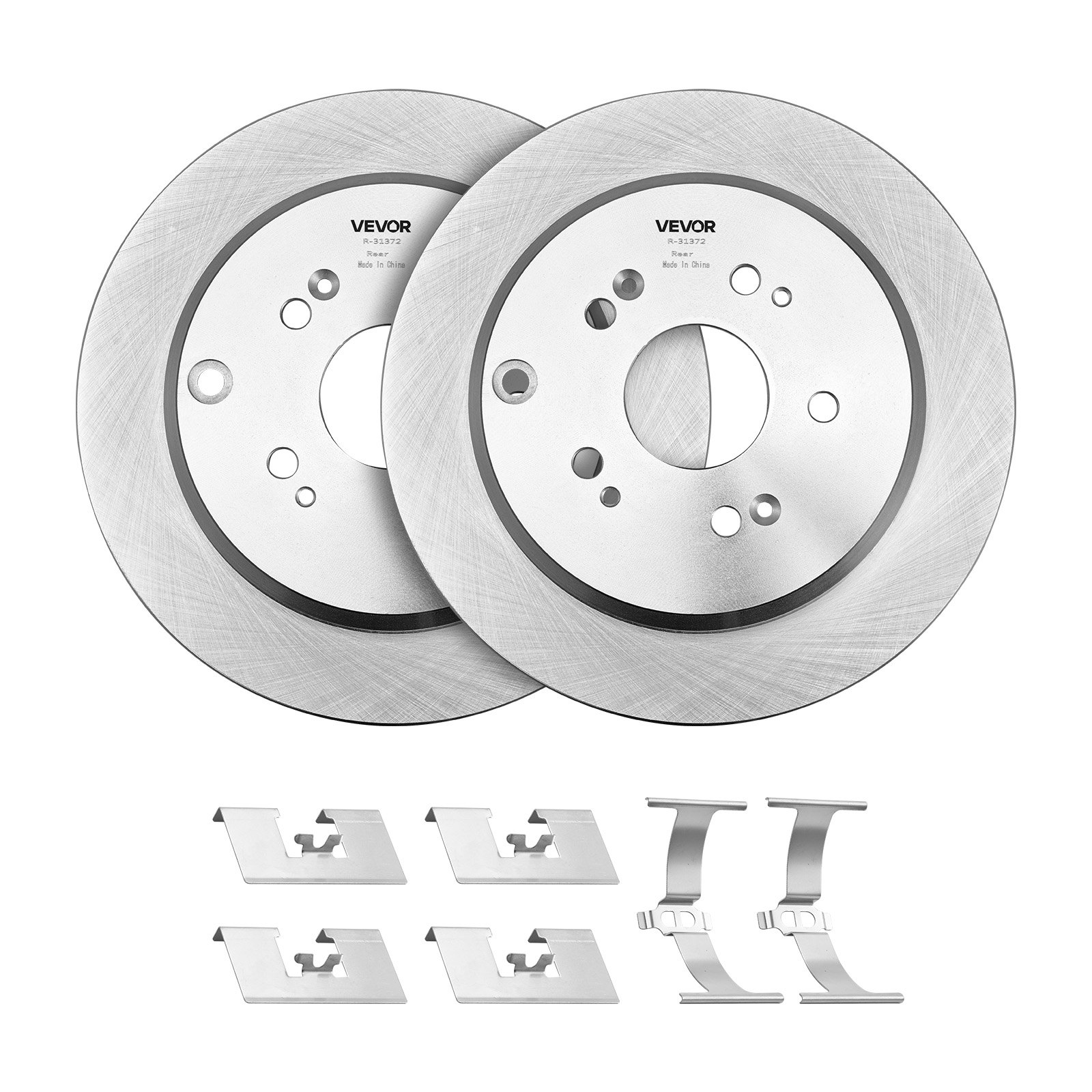 VEVOR Front & Rear Brake Kit Compatible with 2012-2016 Honda CR-V (AWD Models), Ceramic Brake Replacement Kits, 12 inch Hollow Structure Front Rotors, 12 inch Solid Structure Rear Rotors, R-31455
