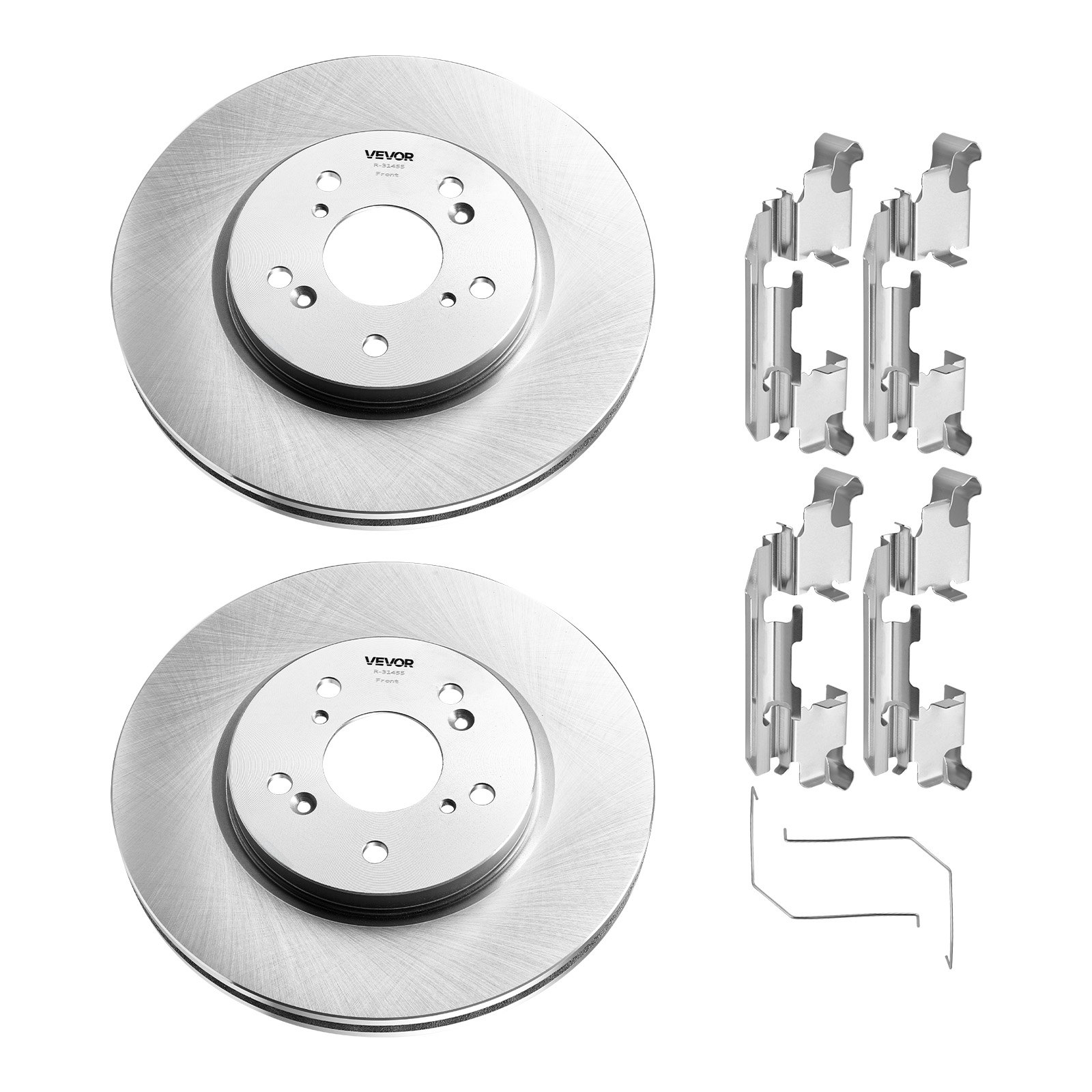 VEVOR Front & Rear Brake Kit Compatible with 2012-2016 Honda CR-V (AWD Models), Ceramic Brake Replacement Kits, 12 inch Hollow Structure Front Rotors, 12 inch Solid Structure Rear Rotors, R-31455