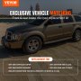 VEVOR brake rotors pads kit for chrysler aspen, dodge durango, and ram 1500 models on a desert backdrop.