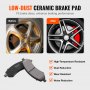 VEVOR brake rotors pads kit: before and after comparison of low-dust ceramic brake pads.