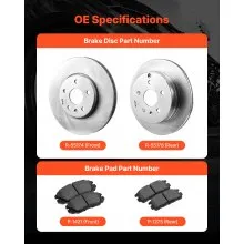 Front & Rear Ceramic Brake Pads & Rotors Kit for 2010-2017 Chevrolet Equinox