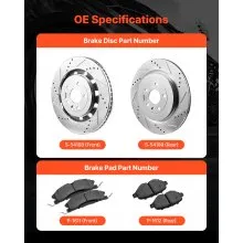 Front and Rear Ceramic Brake Kit Fits for 2013-2015 Ford Explorer Brake Pads